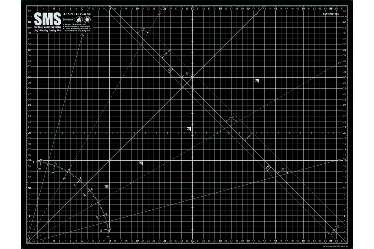 CMAT03 | Scale Modellers Supply SMS Premium Cutting Mat A2 Black