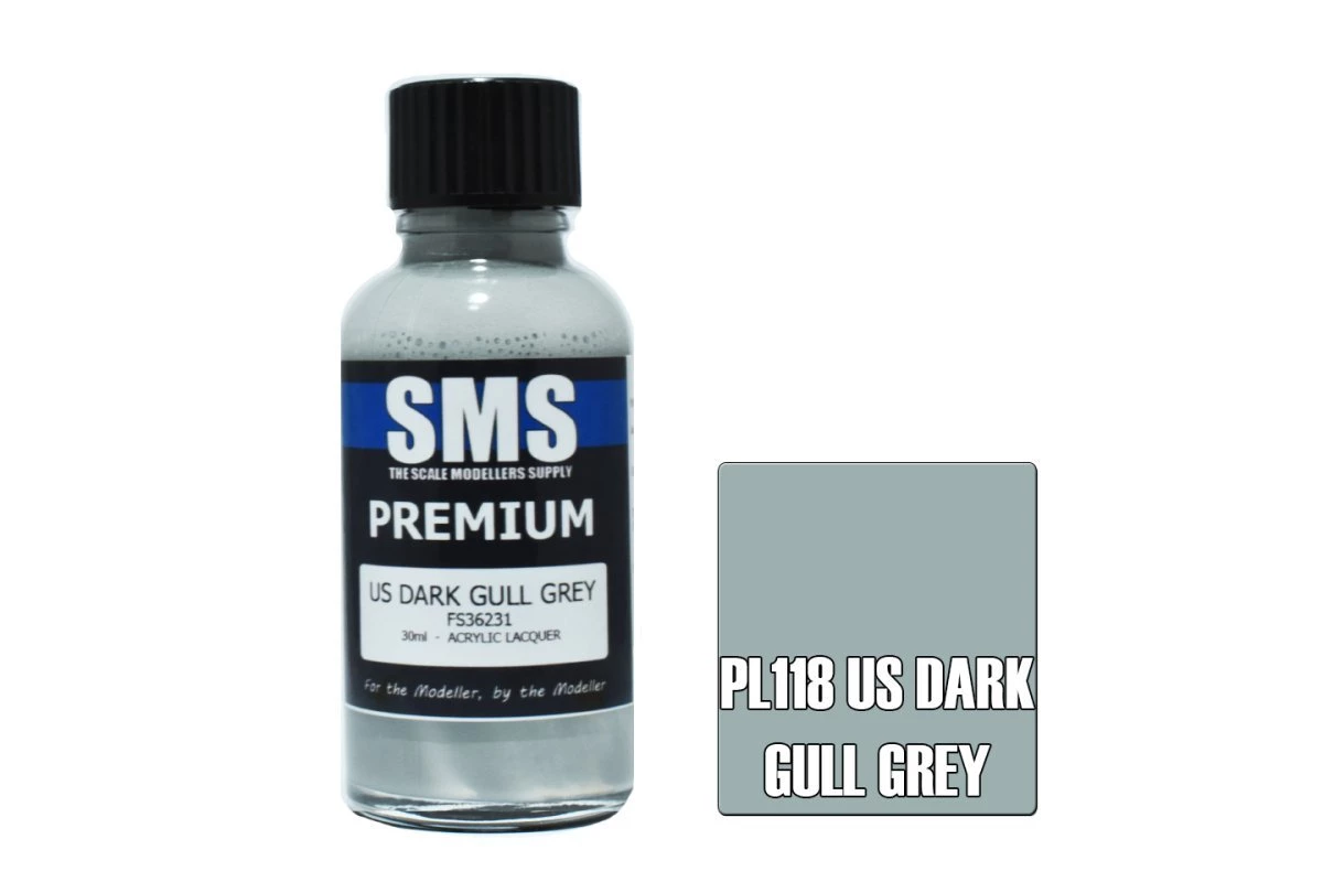 PL118 | Scale Modellers Supply SMS Premium Us Dark Gull Grey 30ml