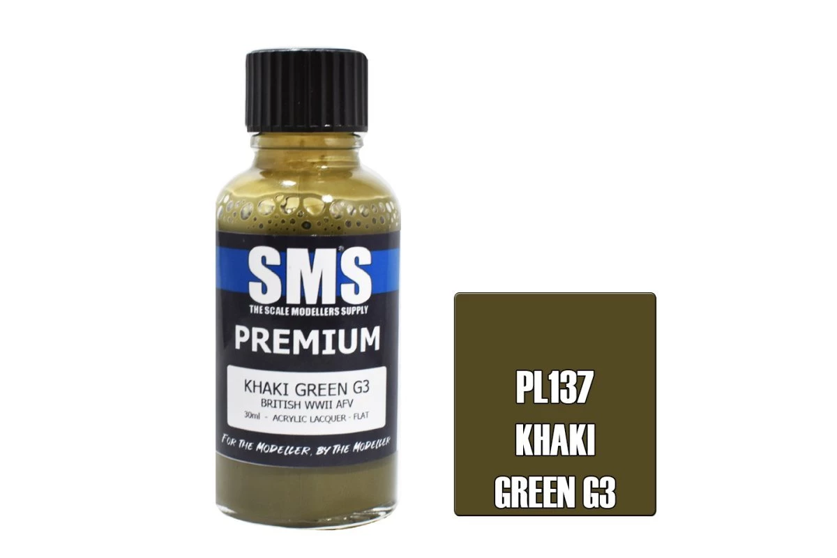 PL137 | Scale Modellers Supply SMS Premium Khaki Green G3 30ml
