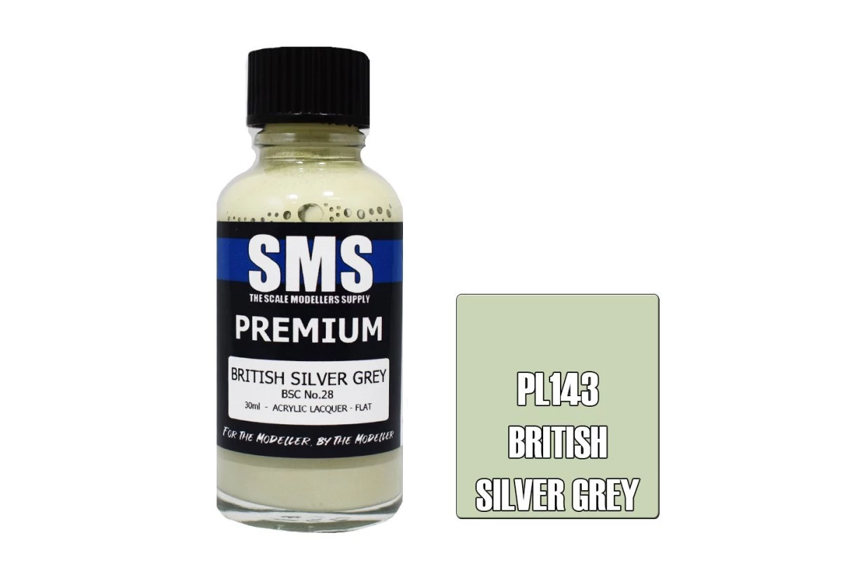 PL143 | Scale Modellers Supply SMS Premium British Silver Grey 30ml