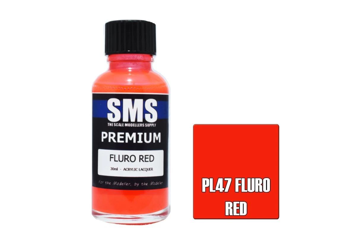 PL47 | Scale Modellers Supply SMS Premium Fluro Red 30ml