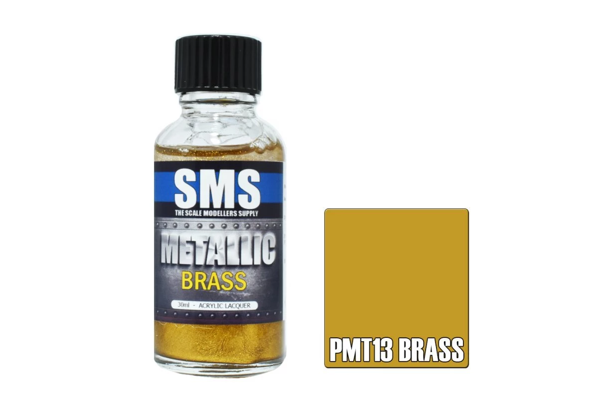 PMT13 | Scale Modellers Supply SMS Metallic Brass 30ml